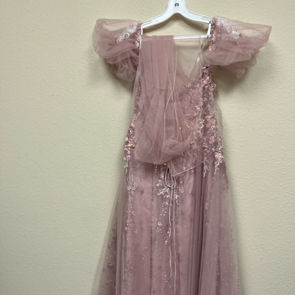 GLS3126 Collective Pink Floral Gown - Picture 4 of 7